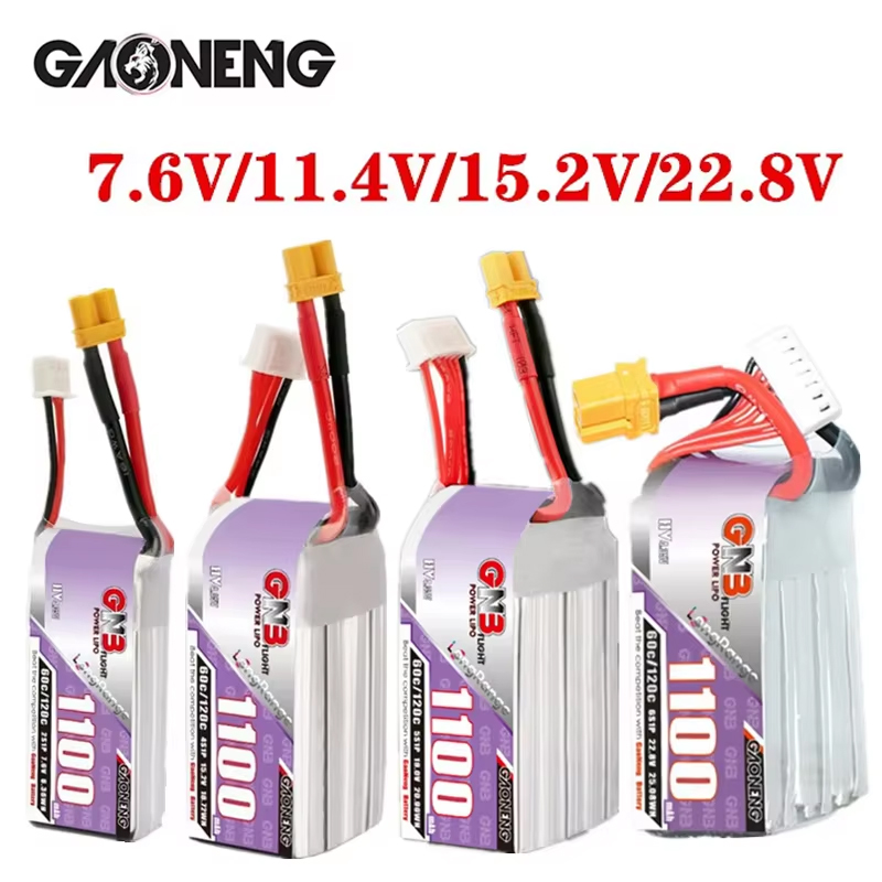 GNB 1100 мАч 2S 3S 4S 6S 60C/1 – обзор и цена Drone Racing Battery