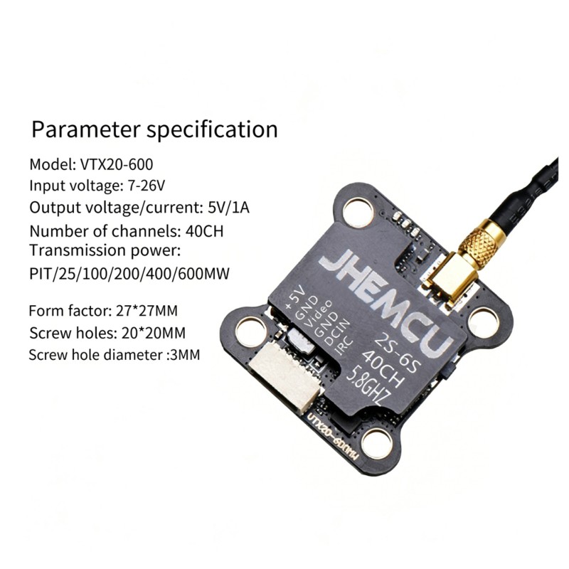 【TODAY-BUY】~@ JHEMCU VTX20-600 – обзор и цена Drone Racing Charger