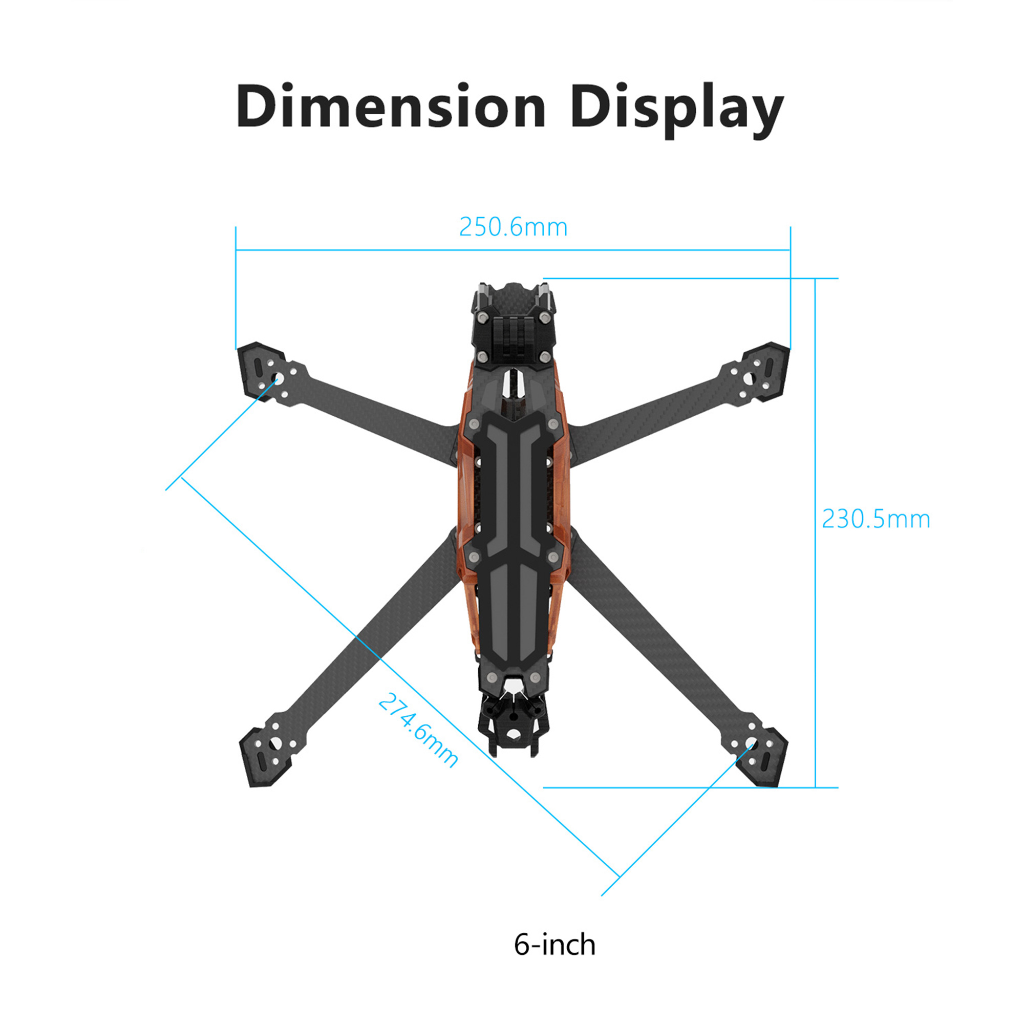 Рама из углеродного волокна GE – обзор и цена Drone Racing Frame